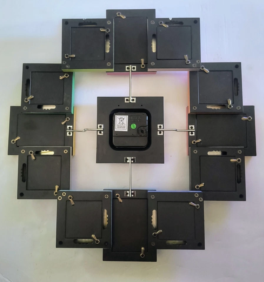 Picture Collage Clock Multi-Color Modern Pop Art Photo Frame Analog 12 Photos - Image 3 of 4