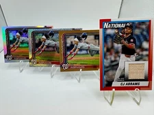 2025  CJ Abrams (you pick)  2025 Topps SERIES 1 Base & Parallels & RELIC #122