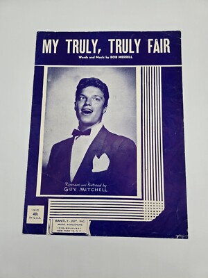 1951 My Truly Truly Fair Vintage Sheet Music Bob Merrill Guy Mitchell Ukulele 