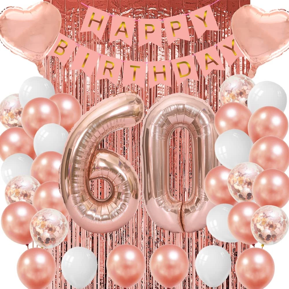 Rose Gold Happy Birthday Balloon