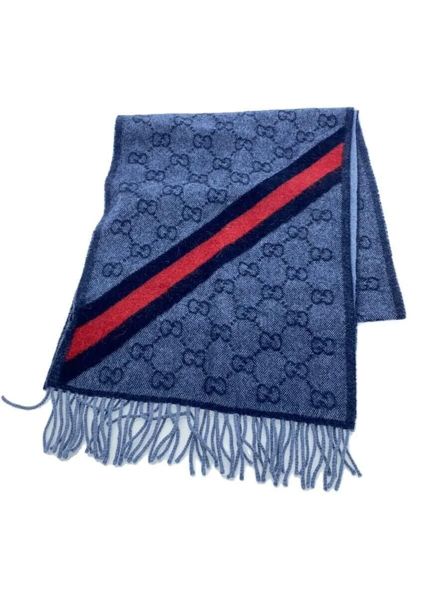 Echarpe femme GUCCI laine marine motif complet occasion