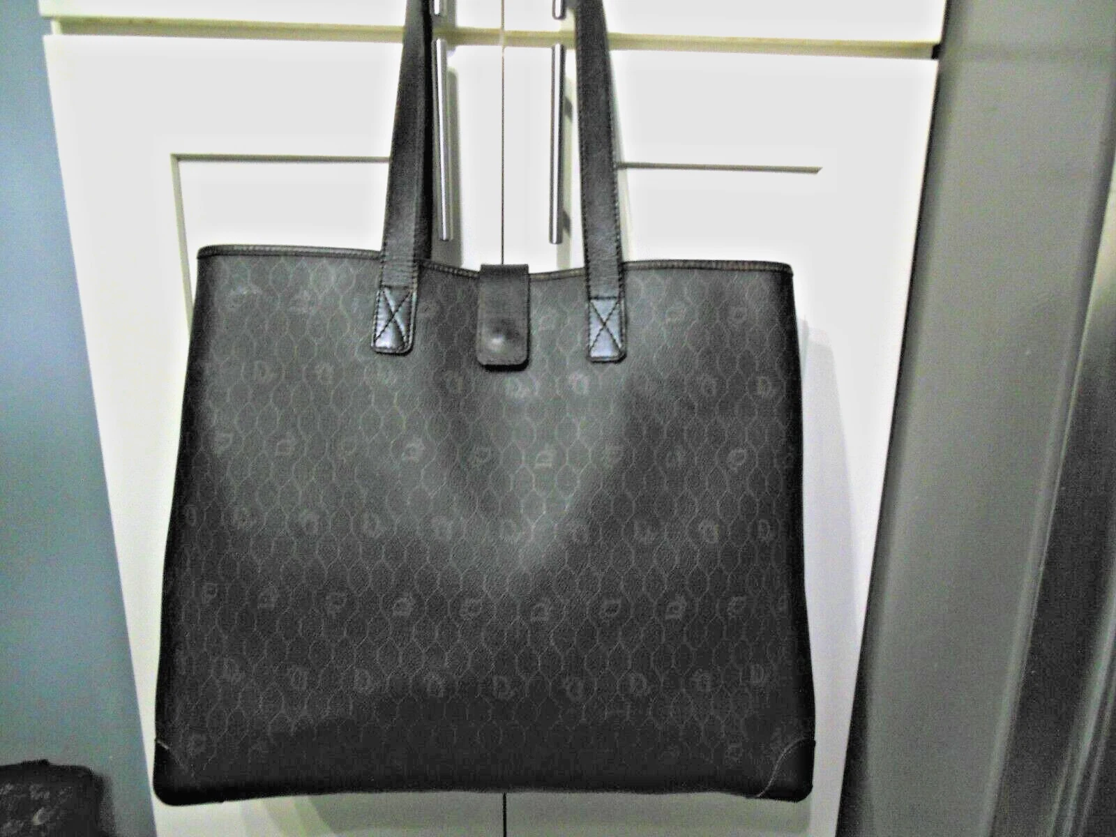 SAC FOURRE TOUT VINTAGE CHRÉTIEN DIOR NID D'ABEILLE MATÉRIAU PVC