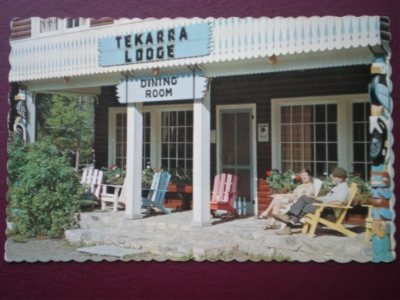 POSTKARTE CLAIRE UND WIN WINFIELD SONNEN SICH AUF DER VERANDA - TEKARRA