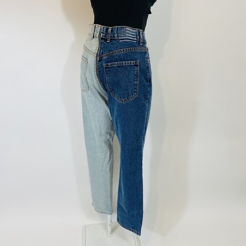 Revice Yin Yang Jeans Size 31 Womens High Rise All Around Zipper Two Tone Blue - Picture 9 of 10