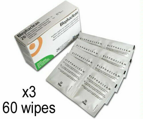 3x Blephaclean Sterile Pads for Daily Hygiene of Eye Lids Preservative Free 60 - Picture 1 of 7