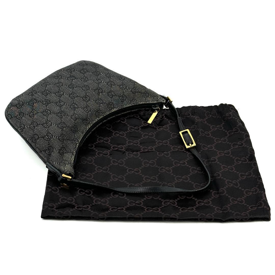 GUCCI GG pattern moon-shaped handbag denim black L04-0160 | eBay GUCCI GG pattern moon-shaped handbag denim black L04-0160 | eBay