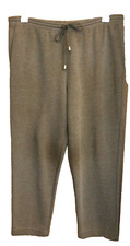 Alfred Dunner Brown Drawstring Lounging Slacks Elastic Waist Misses Size 10