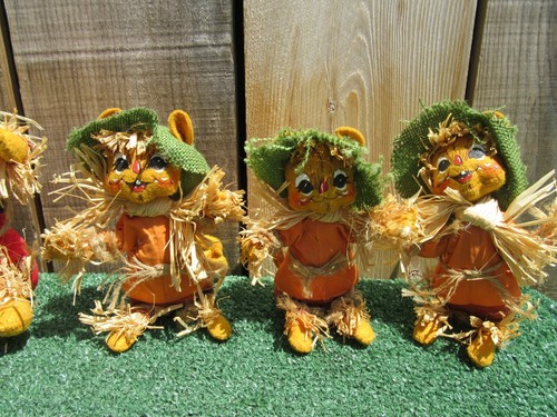 Lot of 6 Annalee 2007 Fall Autumn Thanksgiving Scarecrow Figures Mouse - Picture 2 of 8
