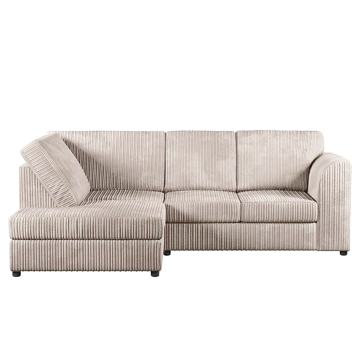Luxor Cream Corner Sofa Fullback Suite Jumbo Cord Fabric LEFT&RIGHT 3