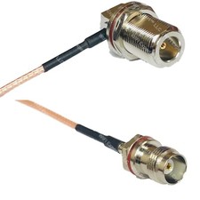 RG316 N Female Bulkhead Angle to TNC Female Small Bulk RF Cable Rapid-SHIP LOT