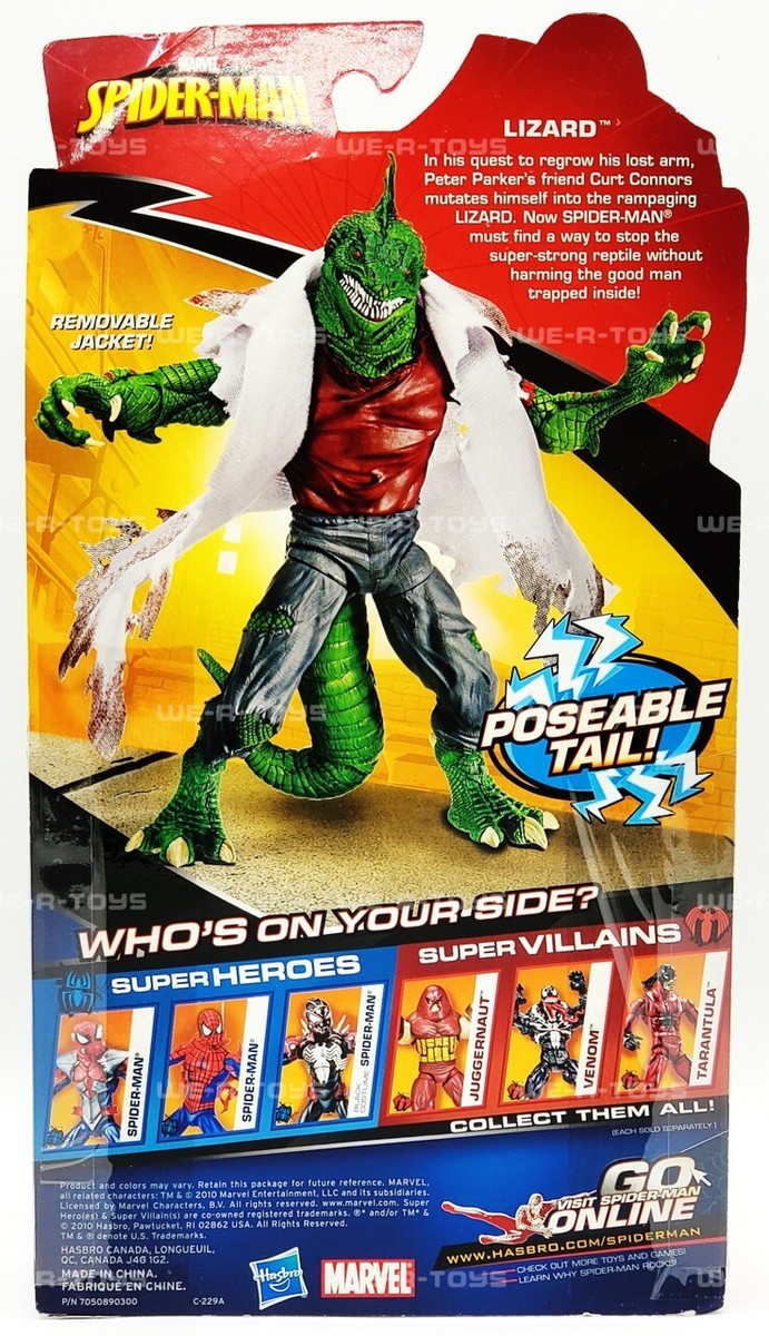 2010 Marvel SPIDER-MAN Hasbro LIZARD Action Figure Posable Tail
