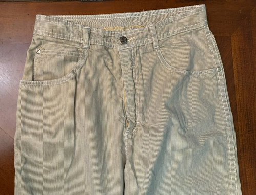 VTG 1970's Rose Hips Women's Carpenter Jeans - 26" Waist, Yellow & Blue Striped - Picture 2 of 8