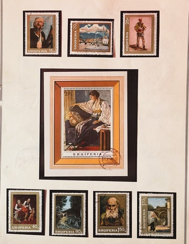 ALBANIA LOT in vintage ALBUM 1900 to modern 630 stamps Sou. Sheets Early Antique - Picture 17 of 17