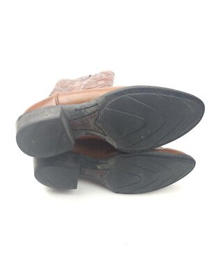 Bottes de cowboy ariat en cuir marron pour hommes 8