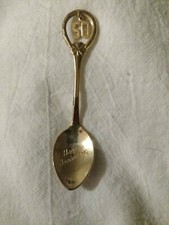 Vintage COLLECTIBLE SOUVENIR SPOON 50th wedding anniversary 3 IN SILVERWARE 
