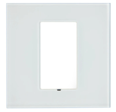 Control4 Square Single Faceplate (weißes Glas) C4-SFP1-WG