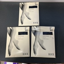NEW Bloch ENDURA Stirrup Footed Black Size B - 3 Pairs