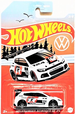 NEW 2022 Hotwheels Volkswagen Series  *VOLKSWAGEN SCIROCCO GT 24*  White  # 3/8