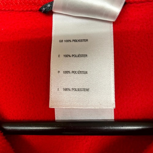 The North Face Sweatshirt Boys Large Red Fleece Lined Long Sleeve Quarter Zip - Picture 4 of 8
