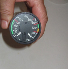 AIRCRAFT GAUGE OIL TEMP AND PRESSURE P/N 83-283-1, RAC P/N 130-380045-13 MEGGITT
