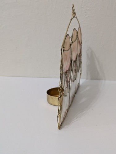 Portacandele Tea Light Angeli con Halo Capiz Shell Cherubino Ornamento Natale - Foto 3 di 5