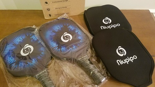 Niupipo Pickleball Paddel Schläger 2er Set mit Tragetasche MX-02 blau * NEU - Bild 2 von 3