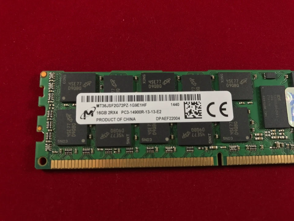 IBM 16GB Memory 46W0670 (DRX4) 1.5V PC3-14900 LP RDIM 47J0225 - Image 2 of 3