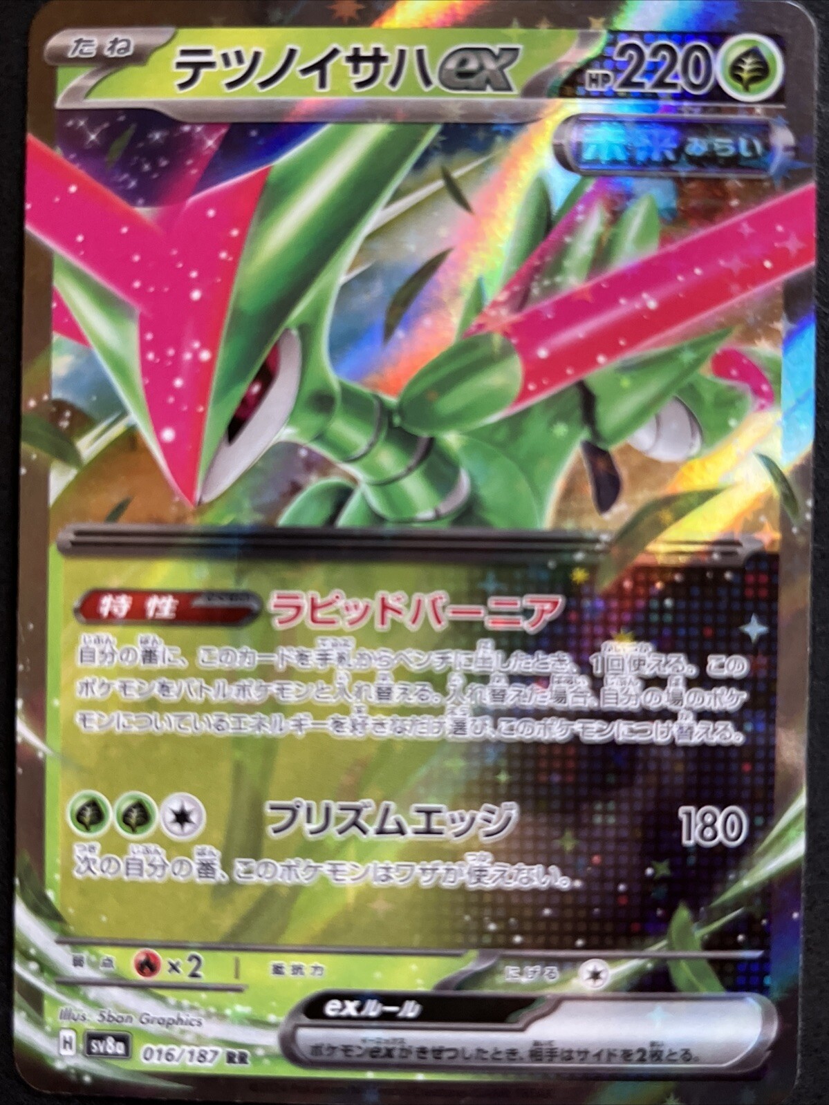 Iron Leaves ex 016/187 Sv8a: Terastal Fest Ex Holo (Japanese) Mint