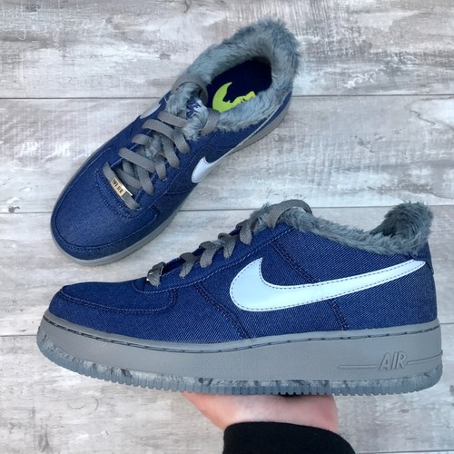 Nike Air Force 1 bajas Qs Hombre Lobo Denim Azul Niños Grande Tamaño  7Y/para mujer Talla 8.5 | eBay