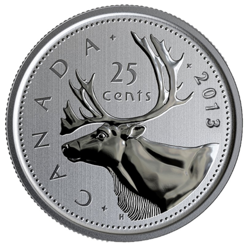 🇨🇦 Canada quarter 25 cents coin, Caribou SPECIMEN Finish