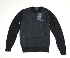  $140 NEW Armani Pullover in Black Size Small Regular Long Sleeve 100% Cotton