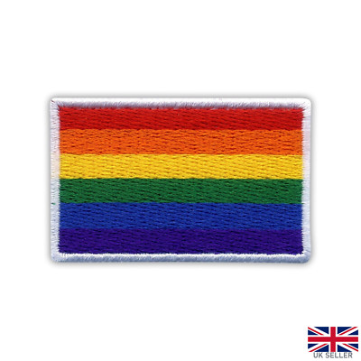 Pride Flagge gestickt Patch Aufnäher Bügelbild Regenbogen LGBTQ+ Ally Gay Queer