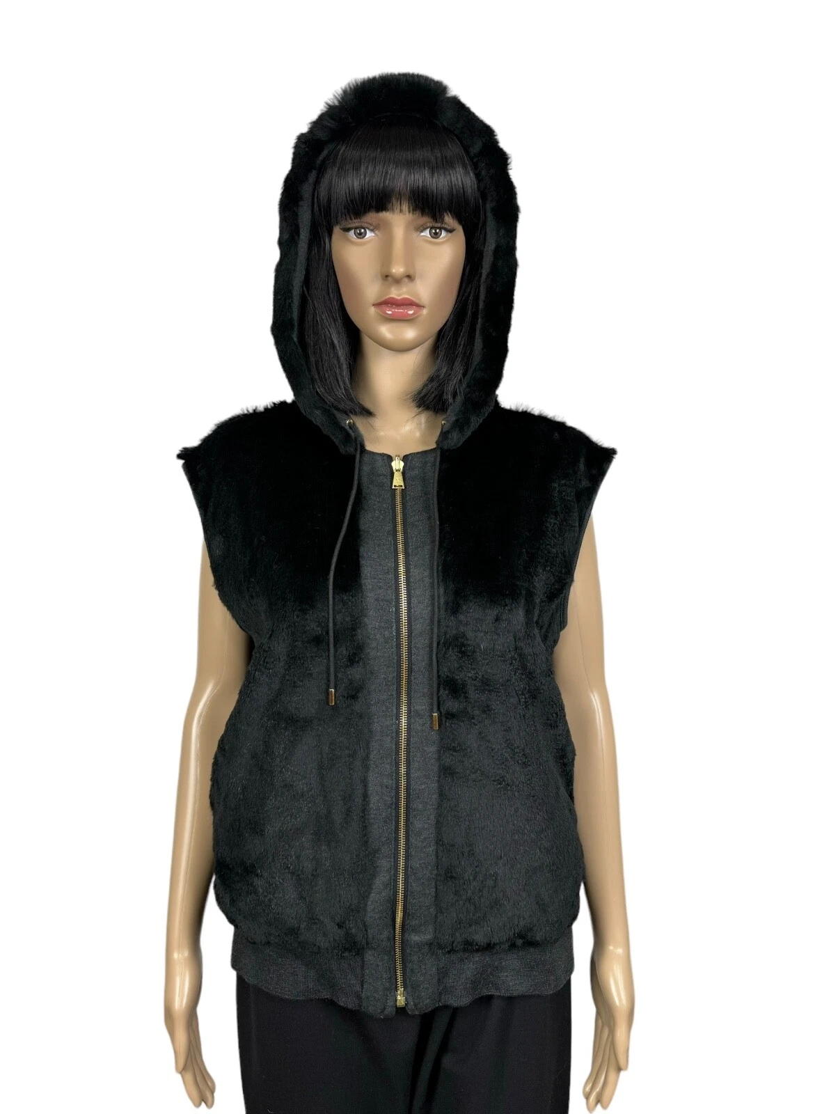 LOUIS VUITTON（LV） Gilet reversibile Louis Vuitton in pelliccia di coniglio cashmere seta taglia L