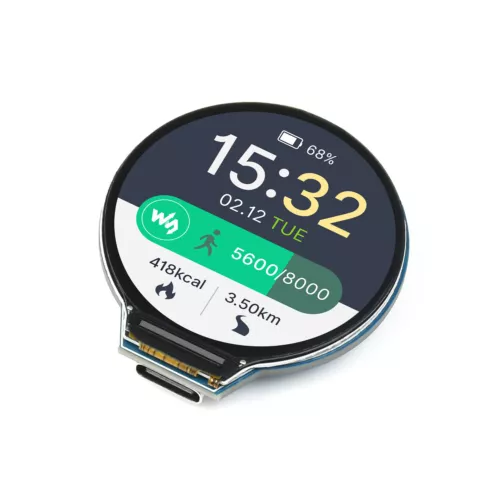 1.28" Type-C MCU LCD Display for Raspberry Pi Pico 2 RP2350  ，NOT Touch Screen