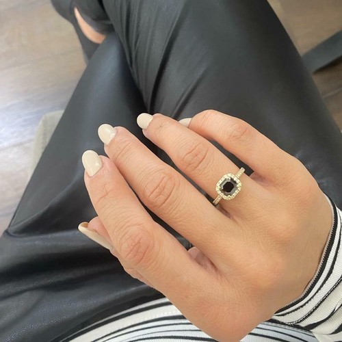 Anillo de compromiso de oro amarillo de 14 quilates con corte Asscher de 1,50... - Imagen 4 de 5