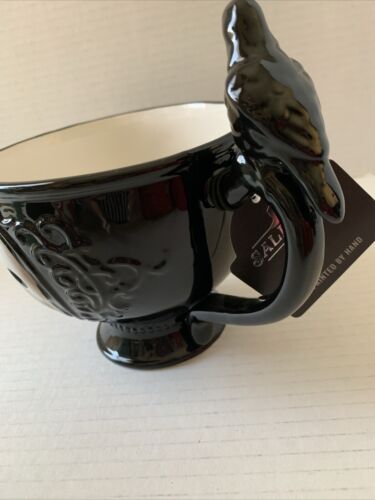 Halloween 3D Totenkopf Krähe Rabe Vollmond 20 Unzen Keramiktasse Kaffee Tee Schwarz Neu - Bild 4 von 6