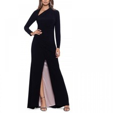 NWT Betsy  Adam Women Jersey Asymmetrical Dress Gown Size 4 - Retails for 229 