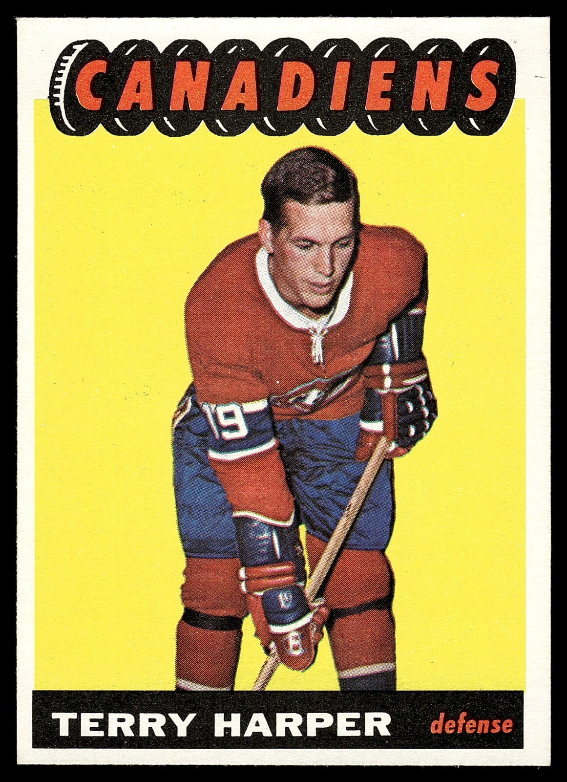 1965-66 Topps Hockey Set Break #68 Terry Harper Montreal Canadiens Near-Mint