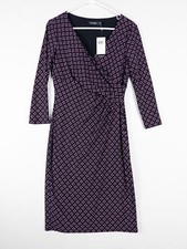 NWT LRL Ralph Lauren Dress Womens 4 Geometric Cocktail Evening Drapped V Neck