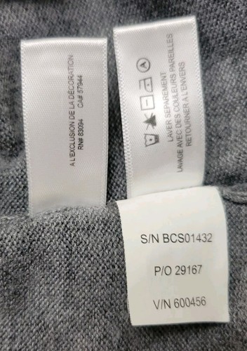 Cutter And Buck Sweater Men's 2XT Gray Vest Merino Wool Blend - Picture 6 of 6