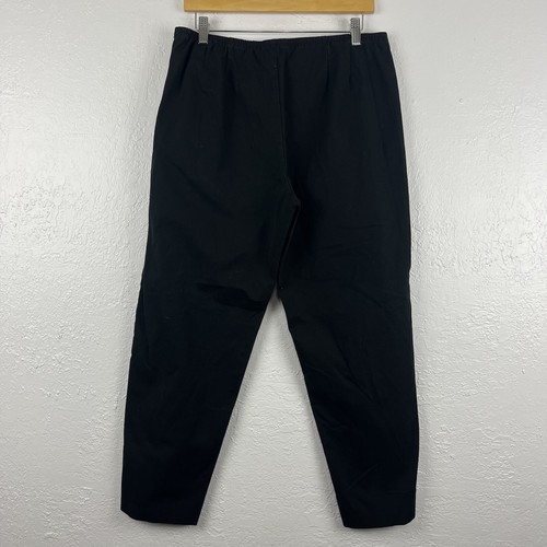Eileen Fisher Classic Black Side Zip Crop Pants Size Large Womens - Picture 9 of 13