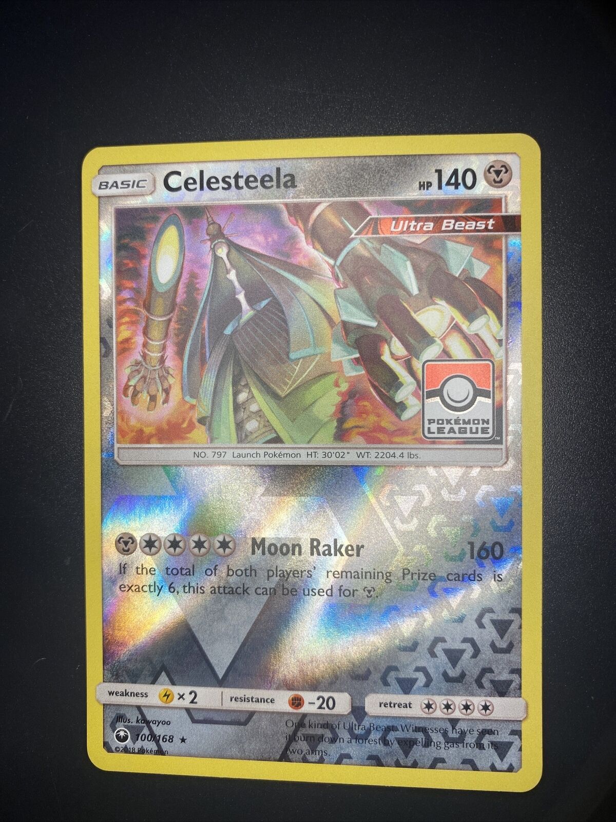  Celesteela 100/168 - Celestial Storm - Pokemon League Promo  Reverse Foil : Toys & Games