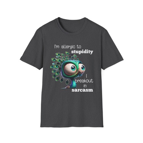 Funny Graphic Print T-Shirt Sarcastic Graphic Tee Men's Women's Humorous T-Shirt - Picture 34 of 41