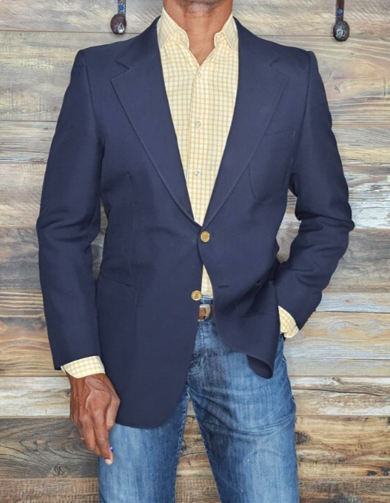 Giacca Blazer Vintage Yves Saint Laurent Saks Quinta Marina Personalizzata Bottoni YSL 40R