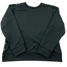 Renova Medical Wear Post Surgical Shirt Gray XL Snaps At Shoulders Sides Sleeves