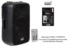 Italian Stage by Proel SPX08AUB Cassa attiva amplificata 8" 300w con USB + BT 