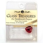 Rare Mill Hill  Crystal Treasures 12093 Small Engraved Heart Red/Gold