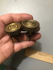 RARE 18/19th CENTURY 1 1/4” SMALL FEDERAL PERIOD ORIGINAL GILDED KNOBS! Per knob