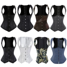 Women's Corset Sexy Boned Bustier Top Vest Underbust Lace up Body Shaper S-6XL