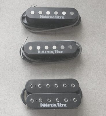 NEW IBZ Guitar Black HSS Humbucker Pickup Kit with Mounting